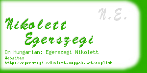 nikolett egerszegi business card